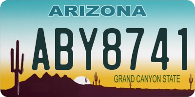 AZ license plate ABY8741