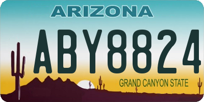 AZ license plate ABY8824