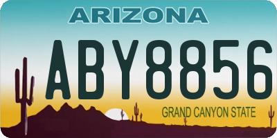 AZ license plate ABY8856