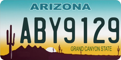 AZ license plate ABY9129