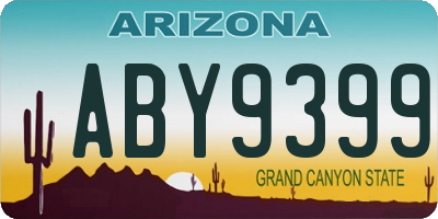 AZ license plate ABY9399