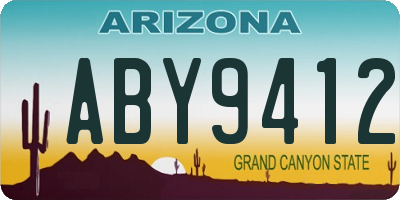AZ license plate ABY9412
