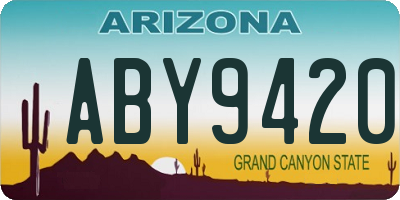 AZ license plate ABY9420