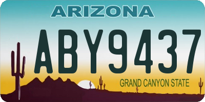 AZ license plate ABY9437