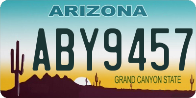 AZ license plate ABY9457