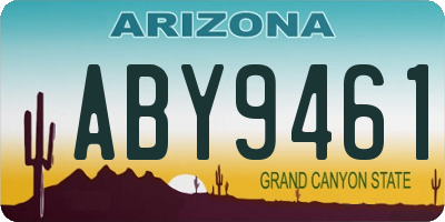 AZ license plate ABY9461