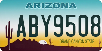 AZ license plate ABY9508