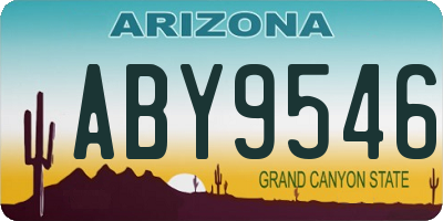 AZ license plate ABY9546