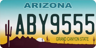 AZ license plate ABY9555