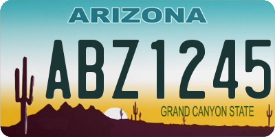 AZ license plate ABZ1245