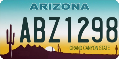 AZ license plate ABZ1298
