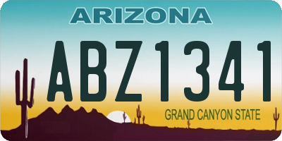 AZ license plate ABZ1341