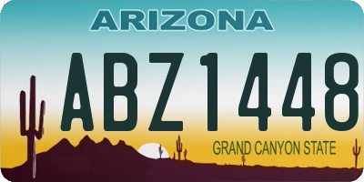 AZ license plate ABZ1448