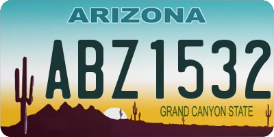 AZ license plate ABZ1532