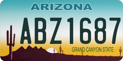 AZ license plate ABZ1687