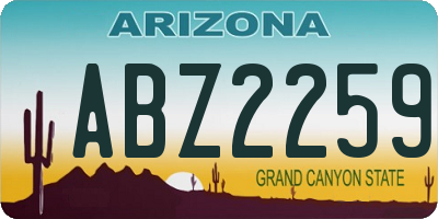 AZ license plate ABZ2259