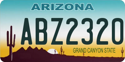 AZ license plate ABZ2320