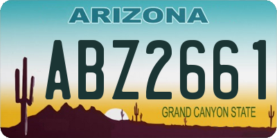AZ license plate ABZ2661
