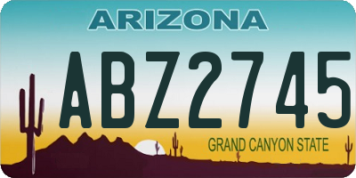 AZ license plate ABZ2745