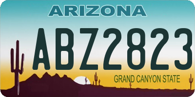 AZ license plate ABZ2823