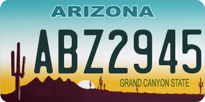 AZ license plate ABZ2945