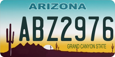 AZ license plate ABZ2976