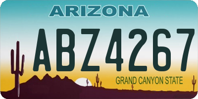 AZ license plate ABZ4267