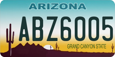 AZ license plate ABZ6005