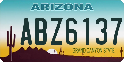 AZ license plate ABZ6137
