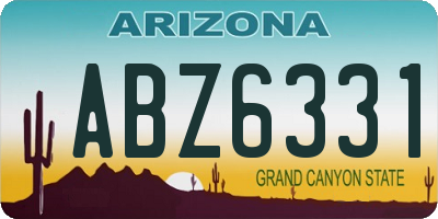 AZ license plate ABZ6331
