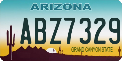 AZ license plate ABZ7329