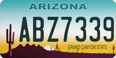 AZ license plate ABZ7339
