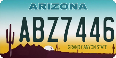 AZ license plate ABZ7446