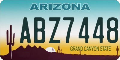 AZ license plate ABZ7448