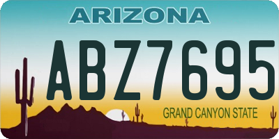 AZ license plate ABZ7695
