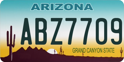AZ license plate ABZ7709