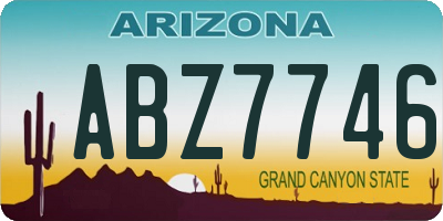 AZ license plate ABZ7746