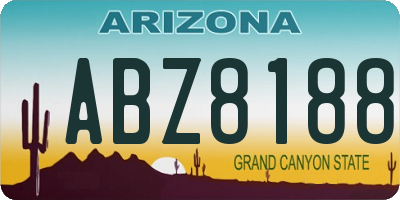 AZ license plate ABZ8188