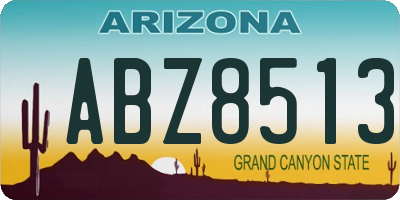 AZ license plate ABZ8513