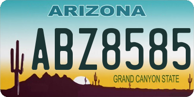AZ license plate ABZ8585