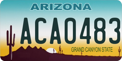 AZ license plate ACA0483