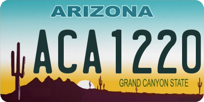 AZ license plate ACA1220
