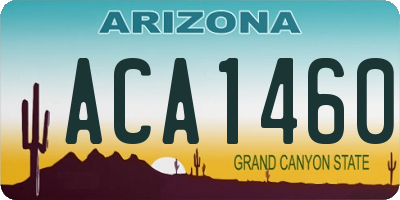 AZ license plate ACA1460