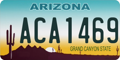AZ license plate ACA1469