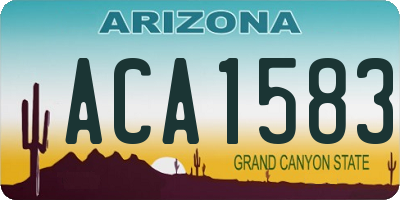 AZ license plate ACA1583