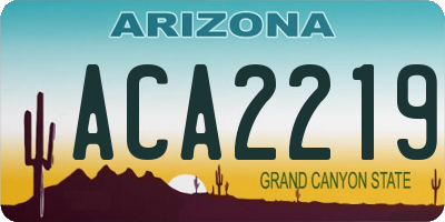 AZ license plate ACA2219