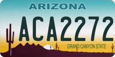 AZ license plate ACA2272