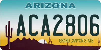 AZ license plate ACA2806