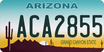 AZ license plate ACA2855