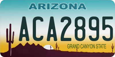 AZ license plate ACA2895